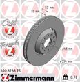 ZIMMERMANN Bremsscheibe FORMULA Z COAT Z Vorne Rechts für VW Passat 4.0 4motion