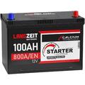 Langzeit Asia Autobatterie 12V 100AH Starterbatterie Plus Pol Rechts statt 95Ah