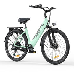 26 Zoll Elektrofahrrad Damen E-Bike mit 250W Motor 36V 13AH Akku 7 GängeBefreit MwSt.✅Shimano 7-Gänge✅Fuß unterstützen