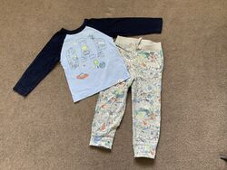 Jungen Gap Playtime Outfit Alter 4 Jahre Space Rocket Dino Druck Jogger & T-Shirt