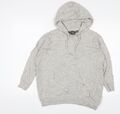 Superdry Damen Pullover Hoodie grau Wolle Kaschmir, Größe 12