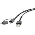 Renkforce USB-Kabel USB 2.0 USB-A Stecker, USB-Micro-B Stecker, Apple Lightning