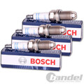 3x BOSCH ZÜNDKERZEN für DAIHATSU CUORE CHARADE OPEL AGILA CORSA B/C 1.0 + 12V