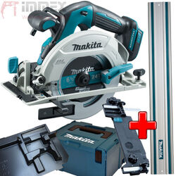 Makita Akku-Handkreissäge 18V DHS680ZJ1 Set + MAKPAC + Führungsschiene + Adapter