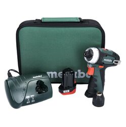 Metabo PowerMaxx BS Akku Bohrschrauber 12V 34Nm + 1x Akku 2 Ah + Lader 600079500