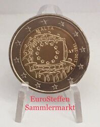 2 Euro Malta 2015, "Euro Flagge ", NEU, sofort lieferbar, bfr. Rolle