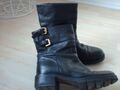 Stiefeletten, Boots, Leder, Gr.38,5 schwarz guterZustand, bequem, Vollleder