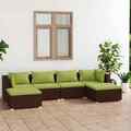 Garten Lounge Set Kissen Gartenmöbel Sofa Garnitur Sitzgruppe Poly Rattan vidaXL