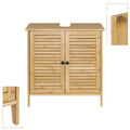 Badschrank Unterschrank Waschbeckenunterschrank Badezimmerschrank Bambus Natur