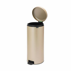 Brabantia Treteimer NewIcon, Abfalleimer, Mülleimer, Stahl, Metallic Gold, 30 L