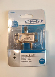 Schwaiger VTF7842 SAT-Verteiler 2-fach 6dB 5- 2250 MHz Antenne Satellit TOP