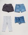 4 kurze Hosen Gr. 134/140 – Shorts Jeans Capri Sommer Mädchen Jungen blau Leggin