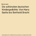 Die schönsten deutschen Kindergedichte: Von Hans Sachs bis Berthold Brecht, Hec