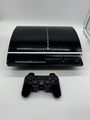 PS3 Playstation 3 Slim Konsole FAT in schwarz mit einem Controller