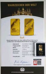 Goldbarren - Sylt 1/100 oz Gold 999,9 - Proof PP