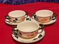 Konvolut Villeroy & Boch  "Wildrose " 3 x Suppentassen , UT,"HOUSE & GARDEN"