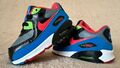 NIKE ZOOM Retro AIR MAX 90 (TD) BLACK MULTI-COLOR Sport Schuhe RUNNING Gr. 21