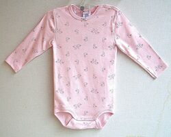 SANETTA Baby Body 1/1 Arm rosa Alloverdruck Enten Gr 56 80 - 104 UVP 13,99 €  