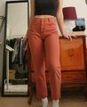 ZARA lässige Mom Jeans, Highwaist, rostrot/orange, Gr. S/36, retro