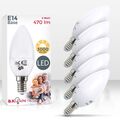 5 LED Leuchtmittel E14 Kerze Energiespar-Lampe Lampen 5W warmweiß Glüh-Birne SET