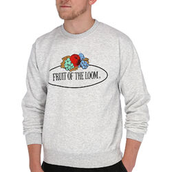 Fruit of the Loom Sweatshirt mit großem Vintage-Logo Druck auf der Brust Herren