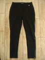 Jette Damen Hose Gr. 40 Farbe schwarz mit Ledereinsatz