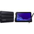 Samsung Externe SSD 2 TB Portable T7 Shield + Galaxy Tab Active4 Pro, Schwarz,