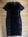 MARC CAIN KLEID DRESS SCHWARZ PLÜSCH GR. 4 / 40