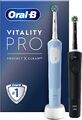 Braun ORAL-B Vitality Pro Protect X Clean Duo Zahnbürste schwarz + blau B-WARE