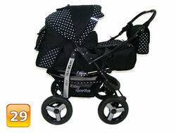 AKTIONS PREIS Kombi Kinderwagen 3in1 Poussette Sportsitz Autositz Babyschale✔43 traumhafte Farben ✔Garantie ✔Produktvideo