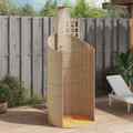 Gartendusche Solardusche Pooldusche Außendusche Poly Rattan Akazienholz vidaXL