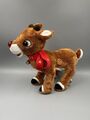 Rudolph the red nosed Reindeer Stofftier Plüsch Sound Musik rote Nase Rentier