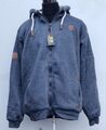 Gr. L - Feinstrick/Sweat Jacke mit Kapuze - Webpelz Futter - 116 cm Brustumfang