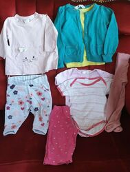 Mädchen Set Kleidung 8 Teile 62-68-74-80 Baby Club H&M Top Zustand (51)