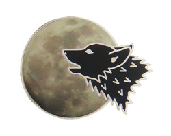 Wolf heult auf dem Mond Pin Abzeichen 