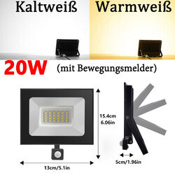 LED Strahler Außen Fluter 10W 30W 50W 100W 150W 200W 300W 500W Scheinwerfer IP65✔1-10 Stück✔Kaltweiß/Warmweiß✔ohne/mit Bewegungsmelder