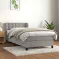 Boxspringbett mit Matratze Bettgestell Polsterbett Lattenrost Bett Samt vidaXL