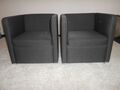 2x Designer Sessel ID von Cairo in Anthrazit / Dunkelgrau, 71x71x71 cm, WIE NEU!