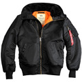 Alpha Industries Bomberjacke MA-1 Hooded schwarz Fliegerjacke Herrenjacke