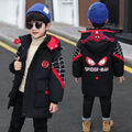 2024 Kinder Jungen Spiderman Kapuzenjacke Wintermantel Parka Oberbekleidung~