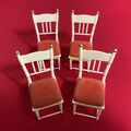 Vintage 1960’s Pedigree Marx Sindy Doll House Furniture Red Dining Chairs x4 Lot