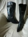 Tamaris Leder Stiefel schwarz Gr. 41 Leder nwtg. Langschaft,spitze Form