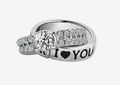 💖 Charm Anhänger 925 Silber LIEBE RING Zirkonia - I love you most 💖