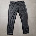 Schwarze  Leggins - vorne wetlook Lederimitat in Gr. 3XL etwa 48-54