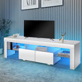 LED TV Board Lowboard Fernsehschrank Sideboard Wohnzimmer Möbel 160CM Modern DE