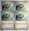 Pokemon Karmesin und Purpur 4x Nestball 181/198 Deutsch