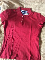  Tommy Hilfiger Damen Poloshirt mit Knopfleisten (XL) Rot NEU mit Etikett