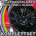 NEW! Felgenrandaufkleber Felgenaufkleber Auto&Motorrad Felgen Streifen Ringe F24