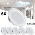 6x LED Bad Einbauspots Strahler Einbauleuchten Lampe ultraflach Deckenspots IP44