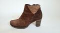 Damenschuh Gabor Stiefelette Braun Gr. 38 Velour Reisverschluß Boots Comfort